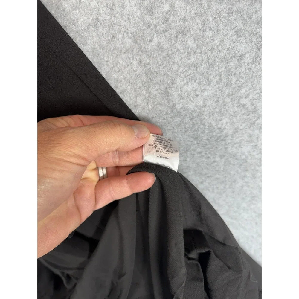 Romeo Juliet Couture Jacket Womens Large Black Long Open Front Drape Lightweight